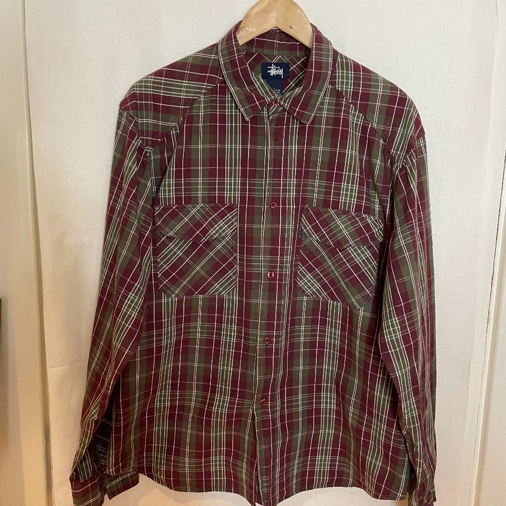 Red Plaid Stussy Shirt